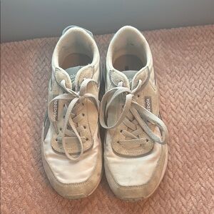 Reebok Cream and Gray Sneakers